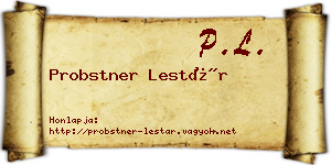 Probstner Lestár névjegykártya